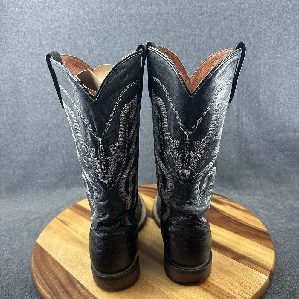 Dan Post Men's Size 8.5D Chandler Full Quill Ostrich Boot Black Cowboy DP2890 - Picture 8 of 12